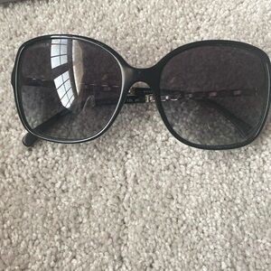 Chanel oversized sunglasses - black with silver hardware